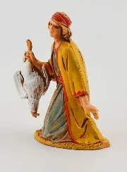 Nativity Figure Man with Chicken – 6cm