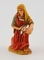 Nativity Figure Washerwoman with a Basket – 6 cm