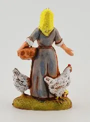 Nativity Figure Farmer’s Wife and Her Hens – 6cm