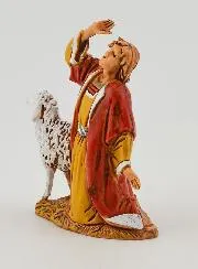 Nativity Figure Shepherd Calling His Flock- 6cm