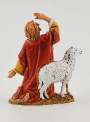 Nativity Figure Shepherd Calling His Flock- 6cm