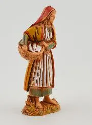 Nativity Figure Woman with a Laundry Basket – 6cm