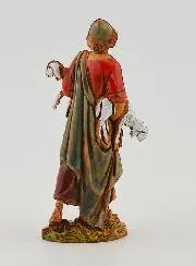 Nativity Figure Shepherd Carrying His Lambs – 6cm