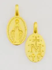 18k Gold Plated Silver Miraculous Medal – 16mm