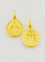 18k Gold Plated Silver Miraculous Medal – 16mm