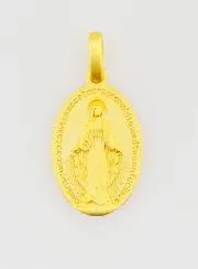 18k Gold Plated Silver Miraculous Medal – 16mm