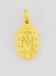 18k Gold Plated Silver Miraculous Medal – 16mm