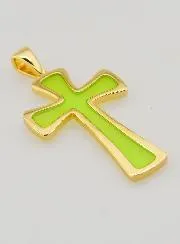 Cross Pendant 4cm - Green