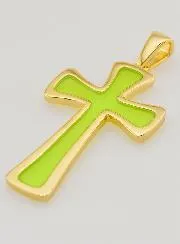 Cross Pendant 4cm - Green