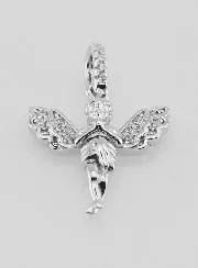 Silver Guardian Angel Pendant – 23mm