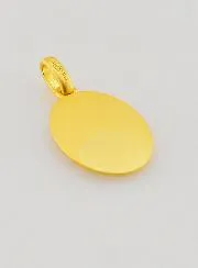 Our Lady of Fatima Medallion in 18 Carat Gold-Plated Silver – 15mm
