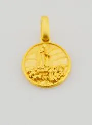 Our Lady of Fatima Medal in 18k Gold-plated Silver – 16mm
