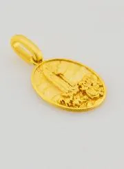 Our Lady of Fatima Medal in 18k Gold-plated Silver – 16mm