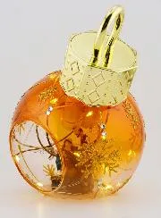 Illuminated Christmas Bauble with Nativity Scene – 12cm
