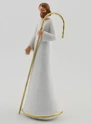 Modern Holy Family White and Gold – 12cm