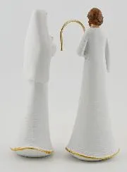 Modern Holy Family White and Gold – 12cm