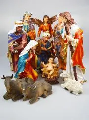 Large Complete Christmas Nativity Scene with 11 Figurines – 45cm