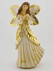 Glittery Golden Praying Angel - 20cm