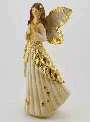 Glittery Golden Praying Angel - 20cm