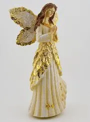 Glittery Golden Praying Angel - 20cm