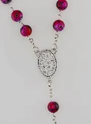 Fashion Rosary with Pink Mother of Pearl Beads