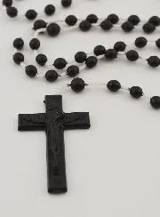 Black Plastic Rosary