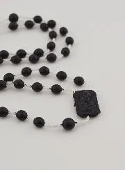 Black Plastic Rosary