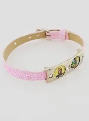 All Saints Pink Leather Bracelet