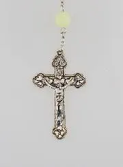 Fluorescent Rosary on a Silvery Chain