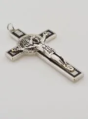 Saint Benedict Metal & Black Cross