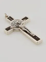 Saint Benedict Brown Cross Pendant - 5 cm