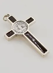 Saint Benedict Brown Cross Pendant - 5 cm