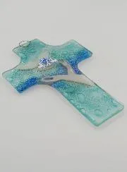 Holy Spirit Child Glass Cross