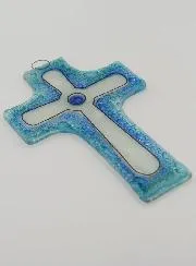 Handcrafted Communion Glass Cross