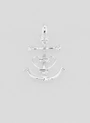Silver Cross of Camargue Pendant 2.3 cm