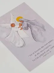 Virgin Mary & Angel Baptism Card