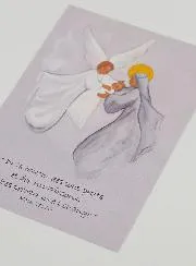 Virgin Mary & Angel Baptism Card