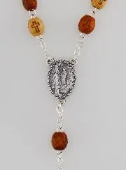 Tau Cross Wooden Rosary