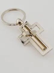 Cross of Lourdes Key Chain