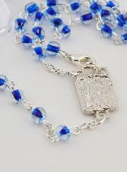 Children's Rosary with Blue Beads - Candy Box