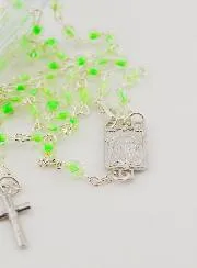 Children's Rosary with Green Beads - Candy Box