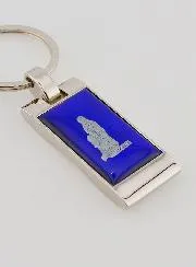 Azure Blue Key Ring of Lourdes