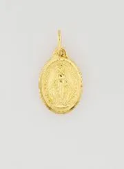 Miraculous Virgin Medal in Golden Metal 13 mm