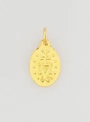 Miraculous Virgin Medal in Golden Metal 13 mm