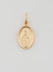 Gold Plated Miraculous Medal - 13 mm