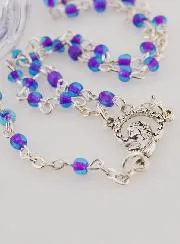 First Communion Rosary with Purple Beads