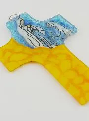 Our Lady of Lourdes Glass Cross