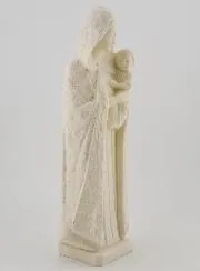 Virgin Mary with Cloak Ivory Look Statue