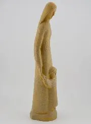 Virgin Mary with Standing Baby Jesus Statue - Granite Look