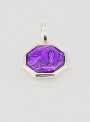 Our Lady of Lourdes Purple Medal - 1,1 cm